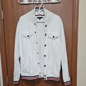 Tommy Hilfiger White Garment with Red and Blue Accents